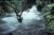 Waterwheel submerged in flood. 